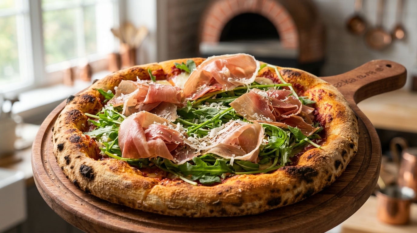 Pizza Prosciutto e Rucola: La Ricetta Autentica con Impasto senza Impasto