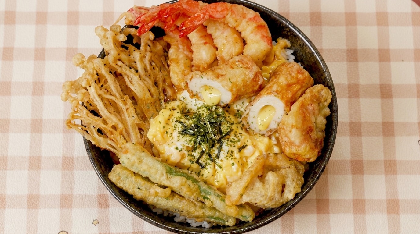 Tempura Don (Bowl di Riso con Tempura Croccante)
