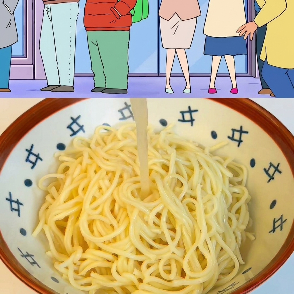 Una mano che usa le bacchette per posizionare una fetta di pancetta brasata tenera sopra il ramen.