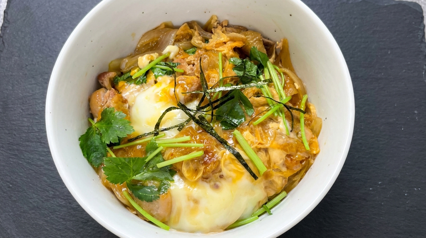 Oyakodon Classico (Bowl di riso giapponese con pollo e uovo)
