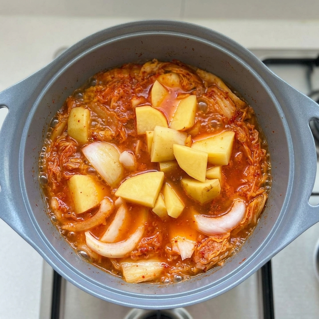 Salsa di soia e peperoncino in polvere che vengono aggiunti allo stufato.