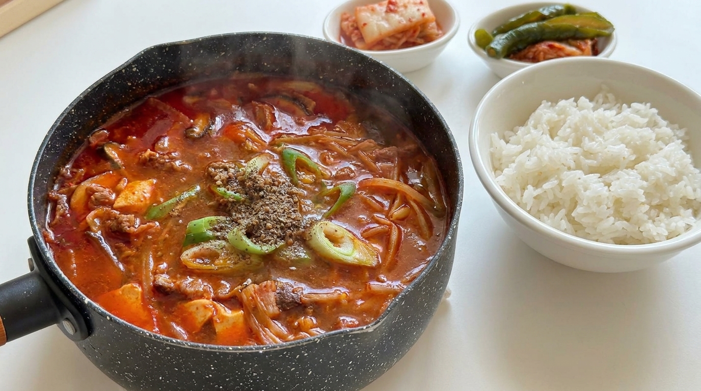 Stufato Coreano di Manzo e Doenjang (Doenjang-jjigae)