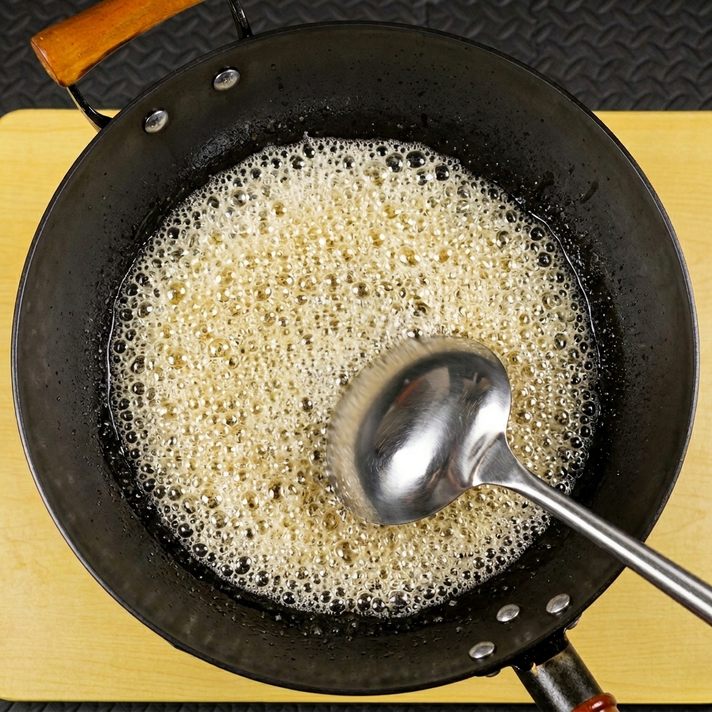 Aglio e cipolle che soffriggono in una padella calda finché non diventano morbidi e traslucidi.