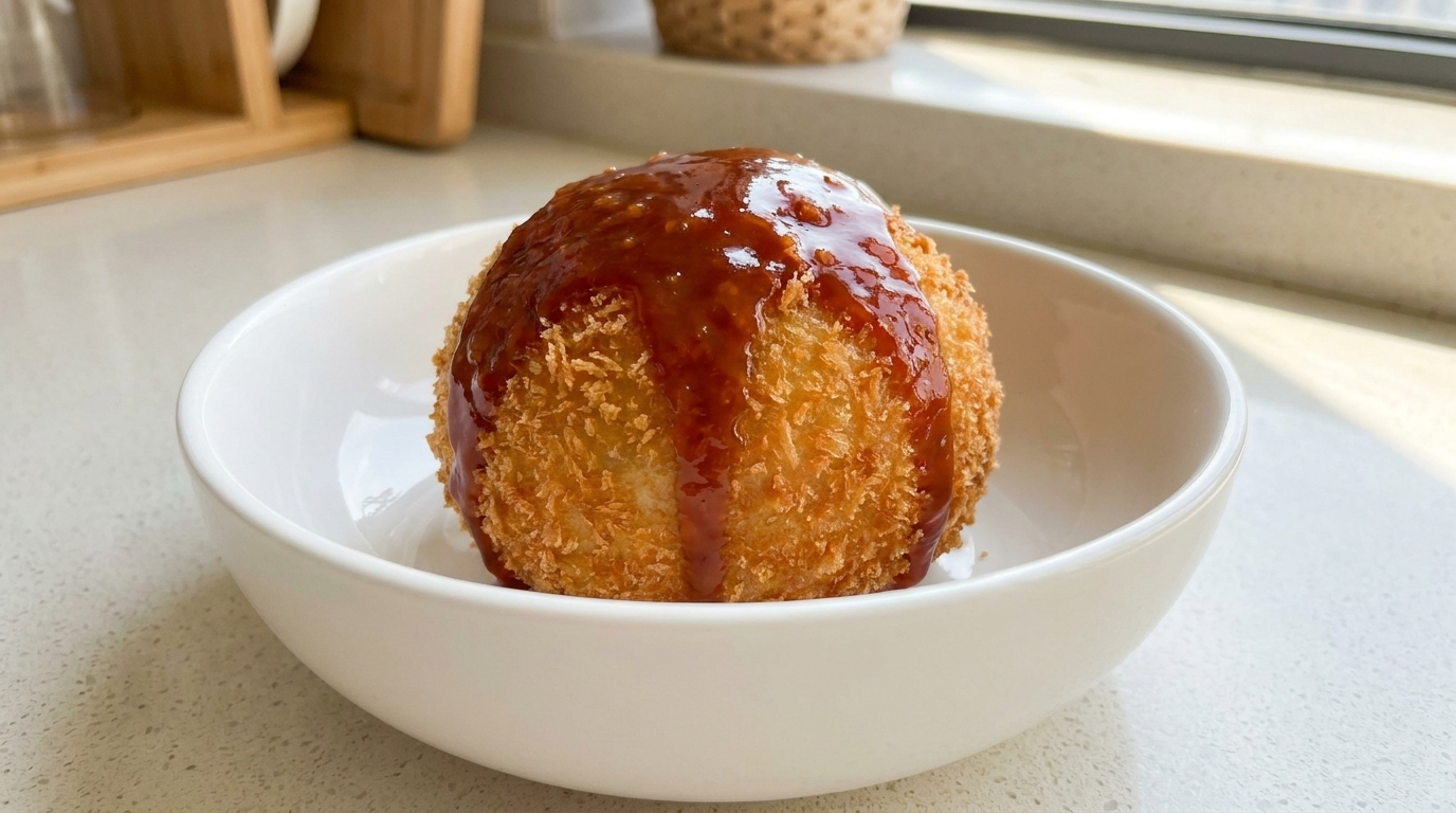 Polpette di Patate con Ramen Speziato e Formaggio