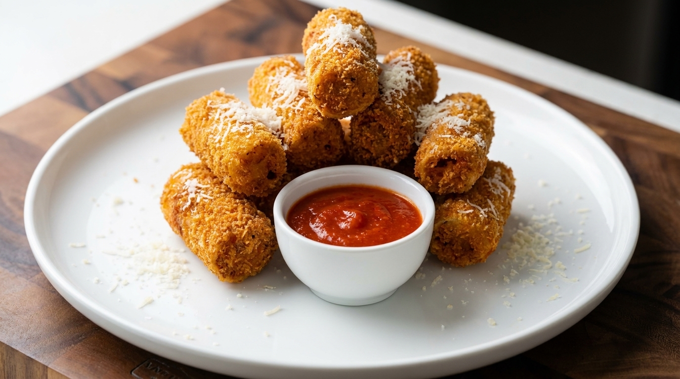 Rigatoni Fritti Ripieni di Maiale Croccante