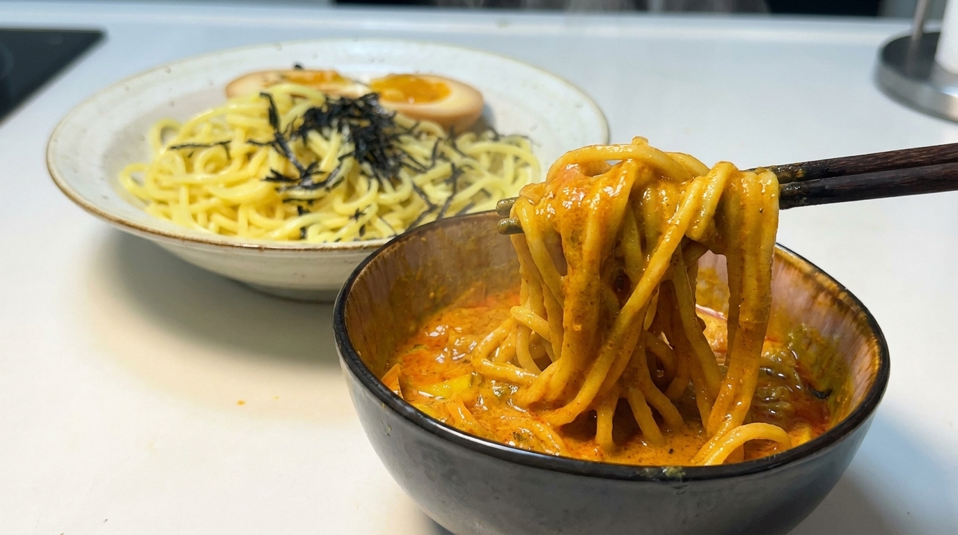 Tsukemen al Curry Giapponese (Ramen da Intingere)