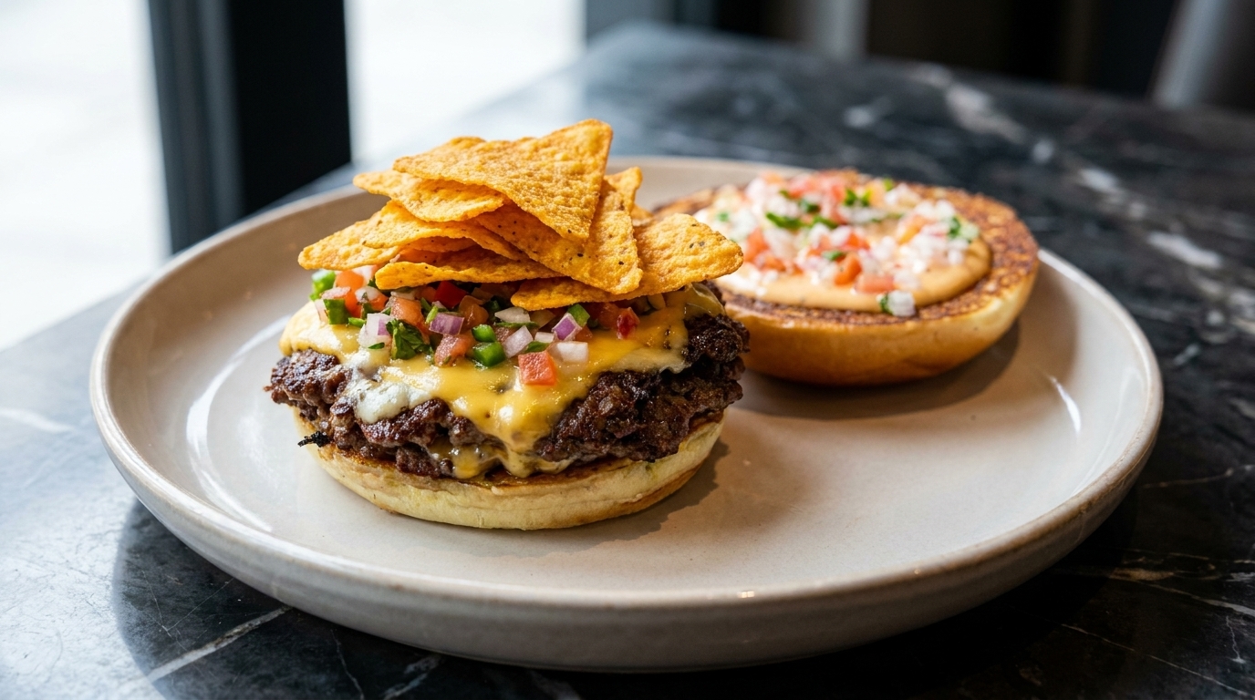 Double Smash Burger con Salsa Messicana e Maionese al Peperoncino Affumicato