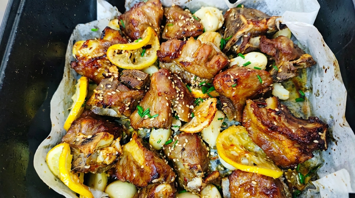Costolette di Maiale Arrosto all'Aglio e Limone
