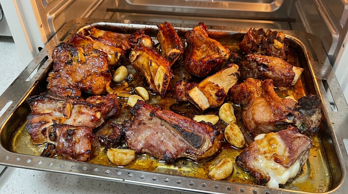 Costine di maiale arrosto glassate al miele