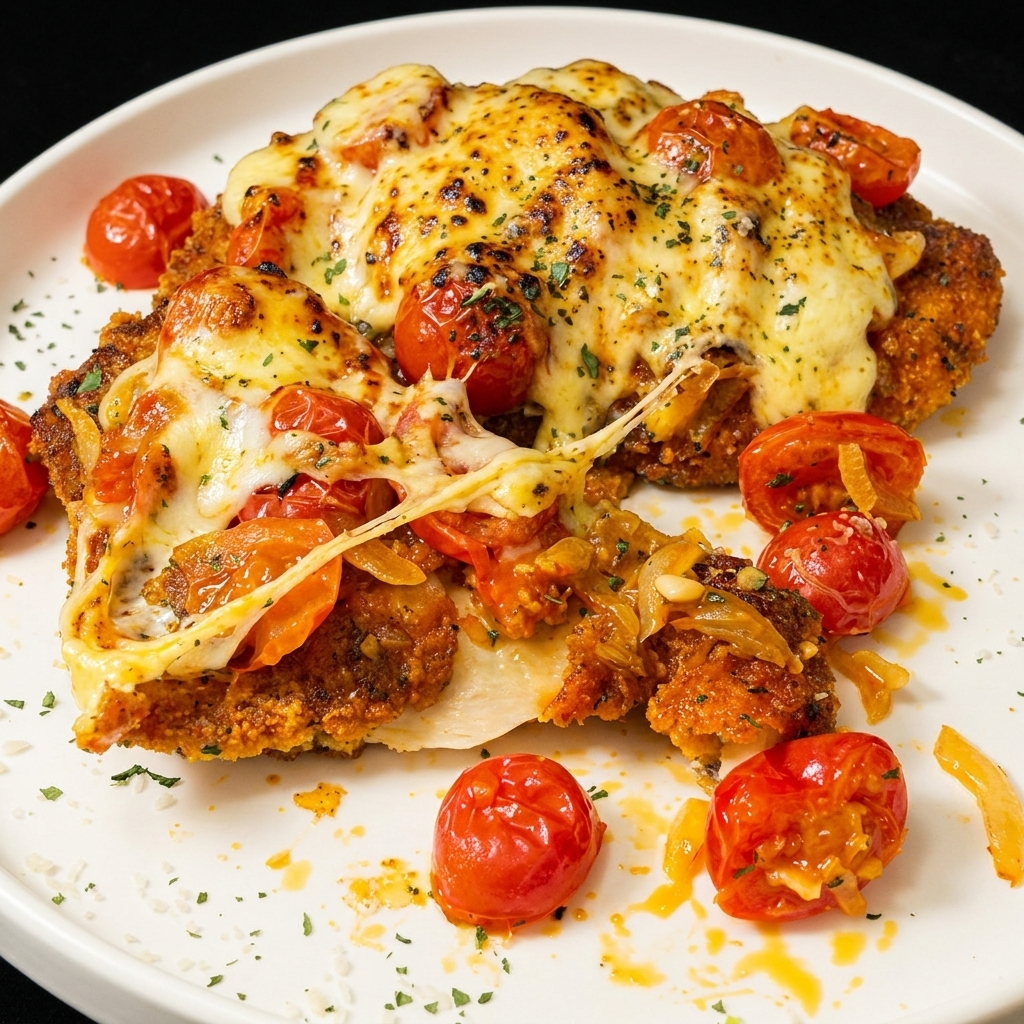 Pollo infarinato immerso nelle uova sbattute.