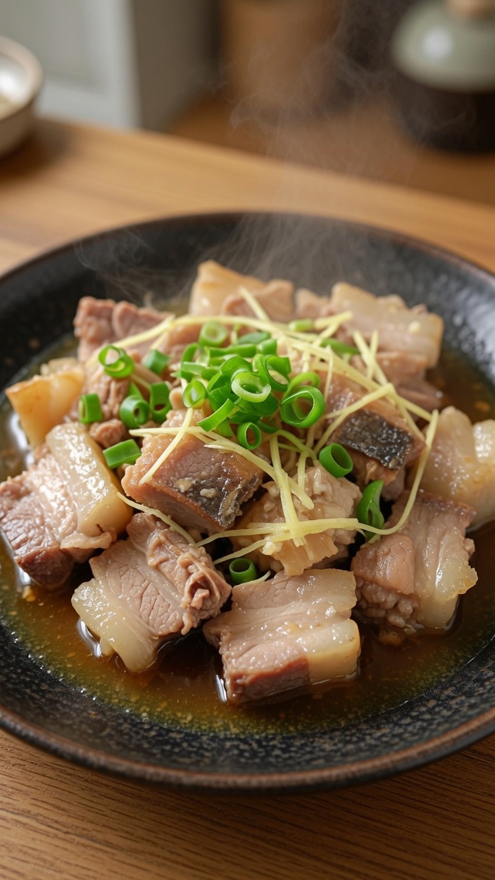 Pancia di Maiale al Vapore alla Cantonese con Pesce Salato