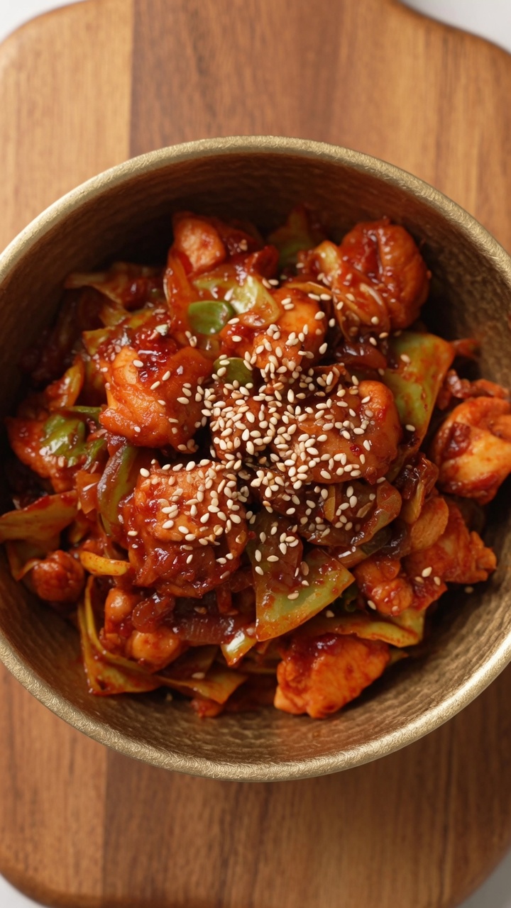 Dak-galbi: Pollo Saltato Piccante Coreano Autentico