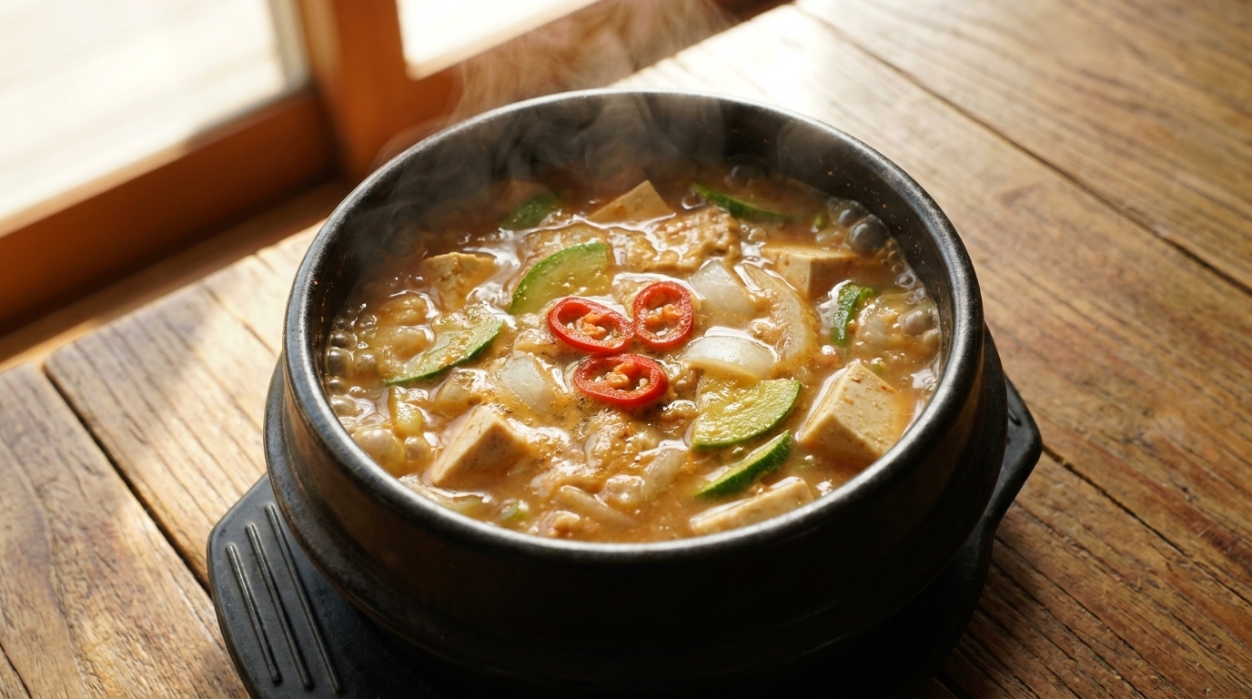 Doenjang-jjigae autentico (Stufato di pasta di soia coreano)