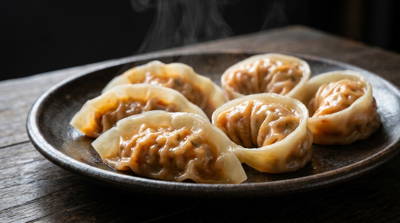 Ravioli Coreani al Kimchi al Vapore (Kimchi Mandu)