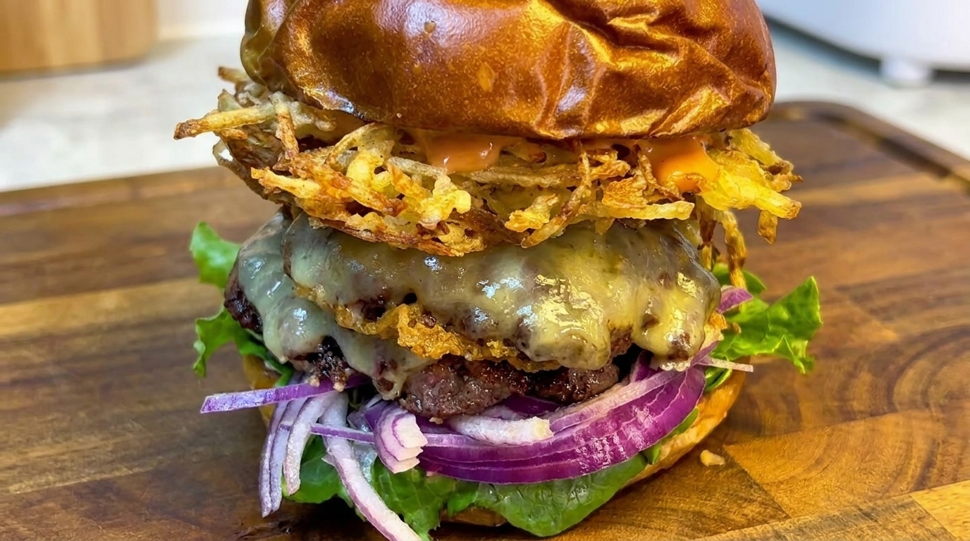 Hamburger Croccante con Patate e Manzo