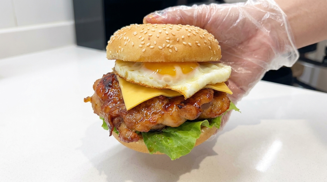 Burger di Pollo Teriyaki Fatto in Casa