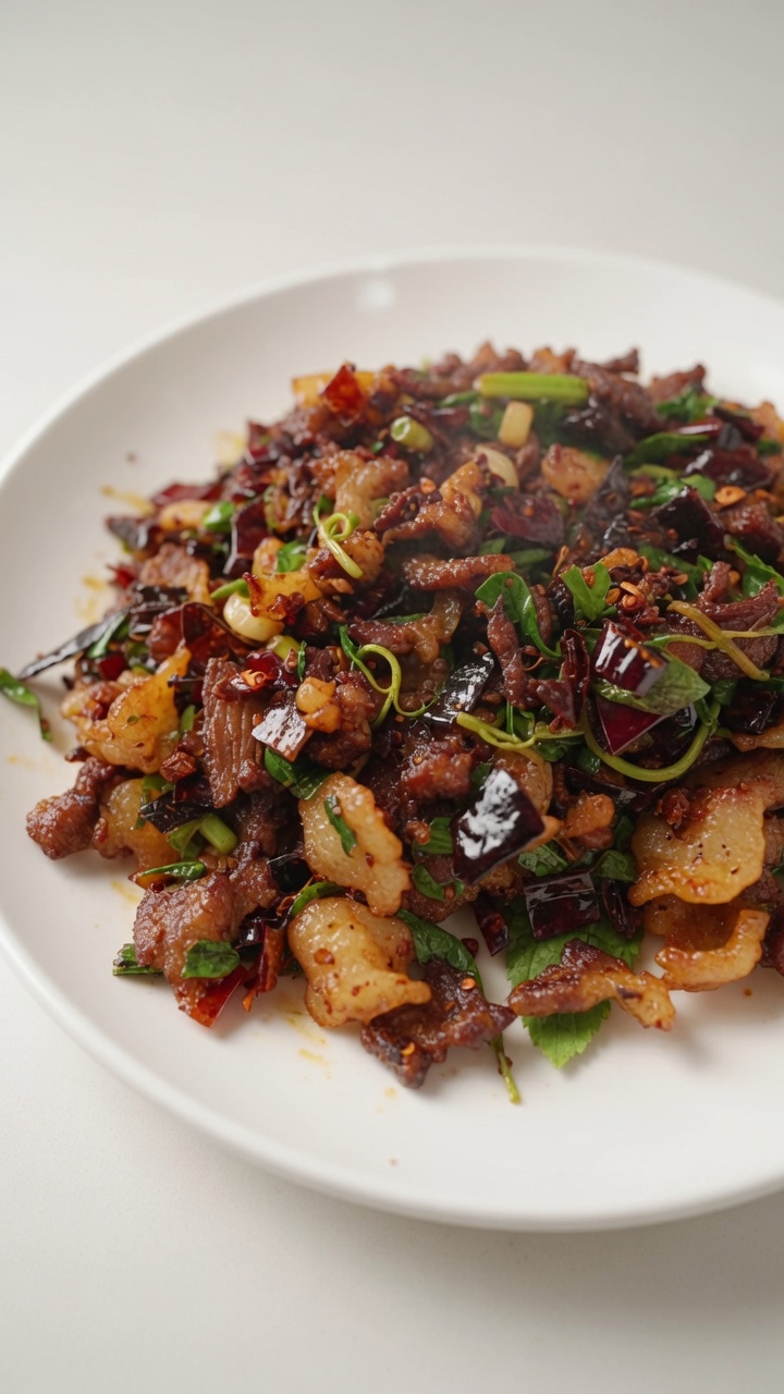 Pancia di Manzo saltata in padella alla Sichuan