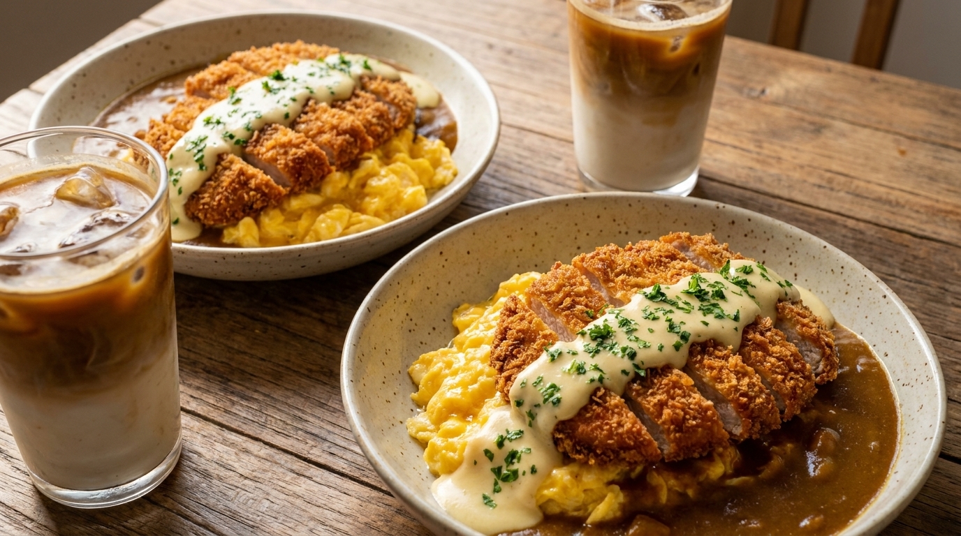 Cotoletta di Maiale al Curry di Cocco e Latte allo Yogurt
