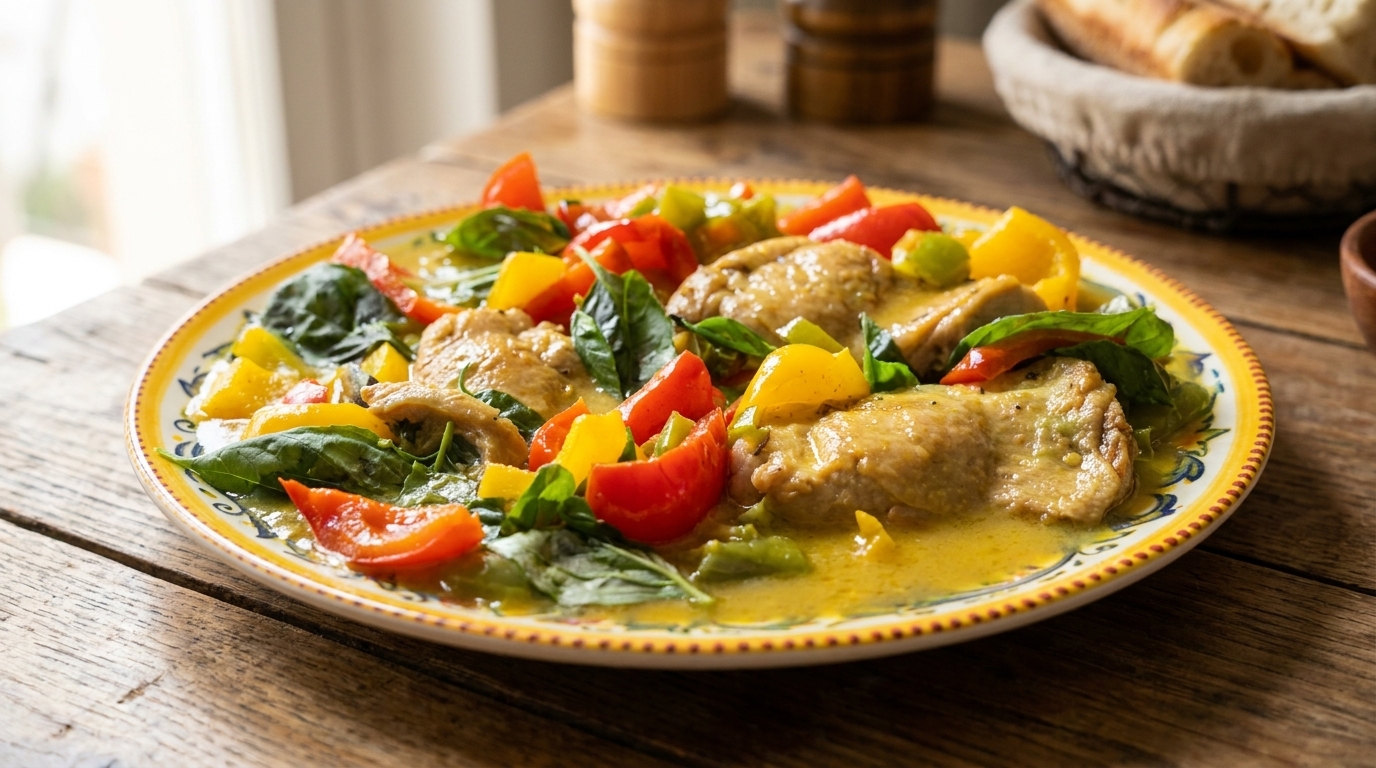 Pollo in Umido con Peperoni