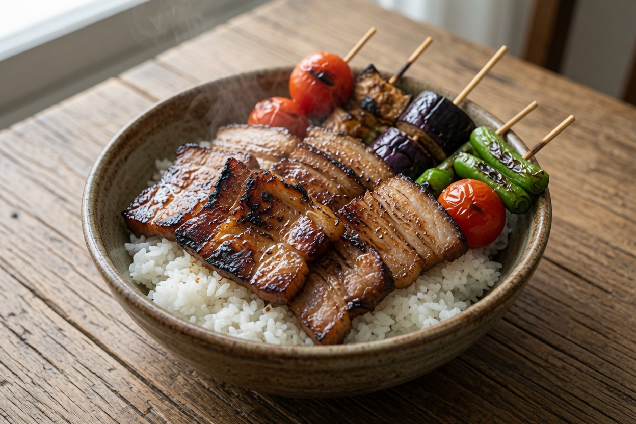 Bowl di Riso Coreano con Carne alla Brace