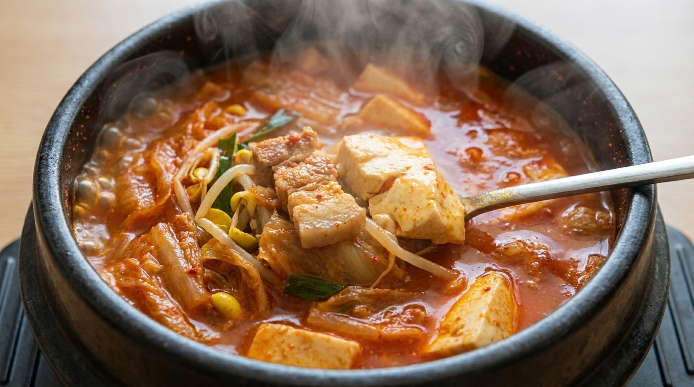 Stufato di Pancetta e Kimchi (Kimchi Jjigae)