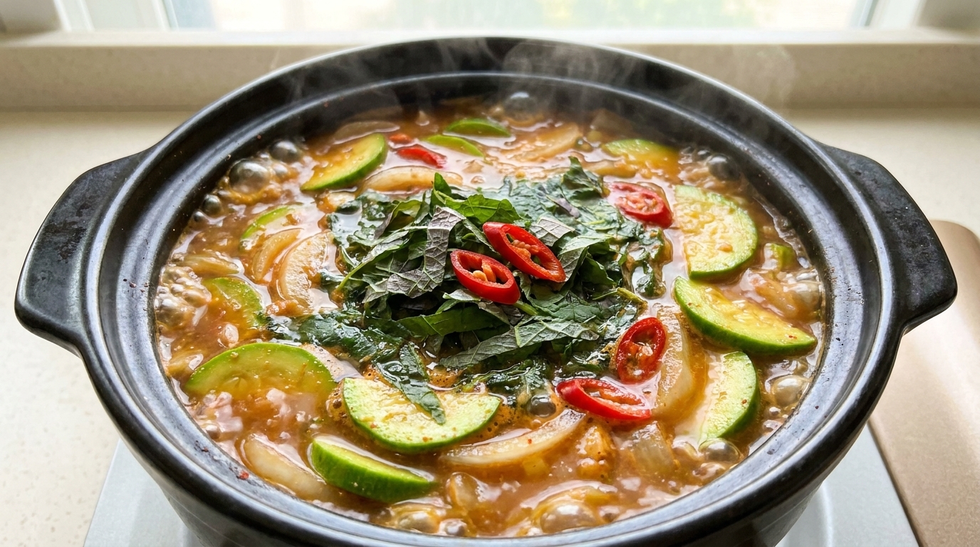 Doenjang-jjigae: Stufato Coreano di Soia con Zucchine