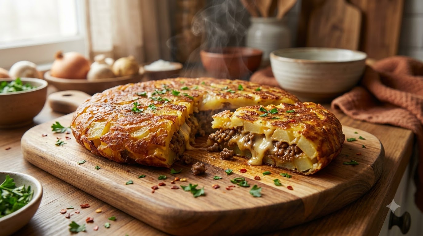 Tortini di Patate e Manzo Croccanti con Formaggio Filante