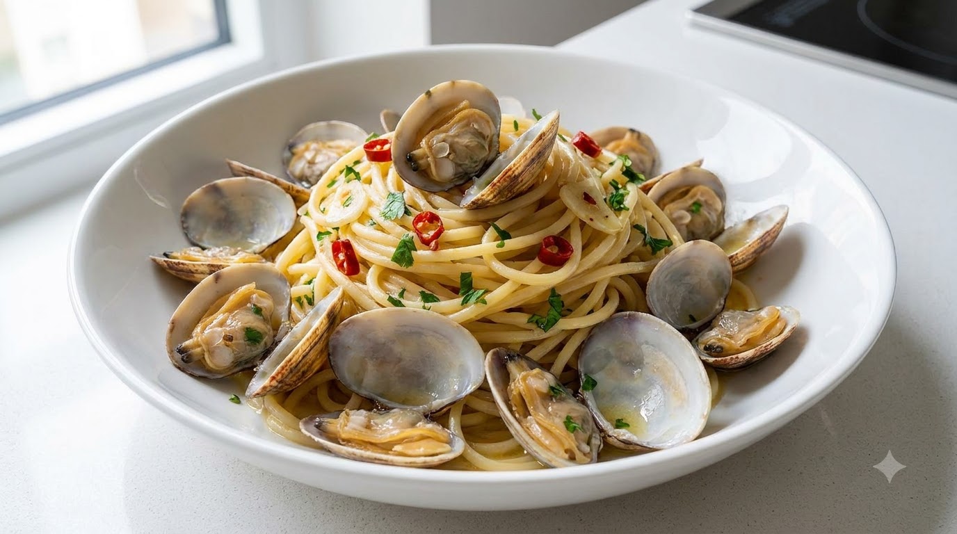 Spaghetti alle Vongole in 10 Minuti
