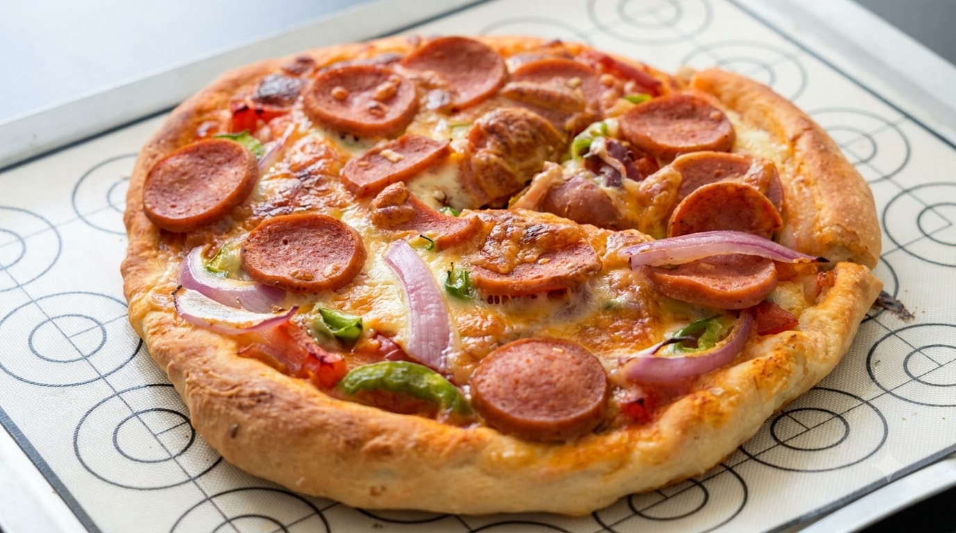 Pizza Fatta in Casa con Pomodoro e Salsiccia
