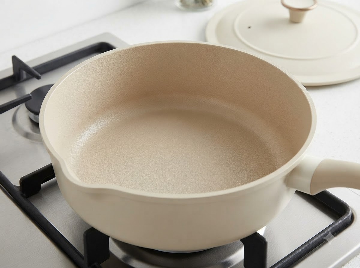 Funghi affettati aggiunti alla padella e mescolati con le cipolle.