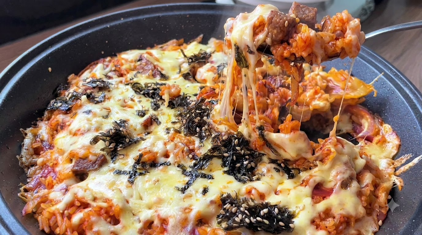 Riso al Forno alla Coreana con Manzo e Formaggio
