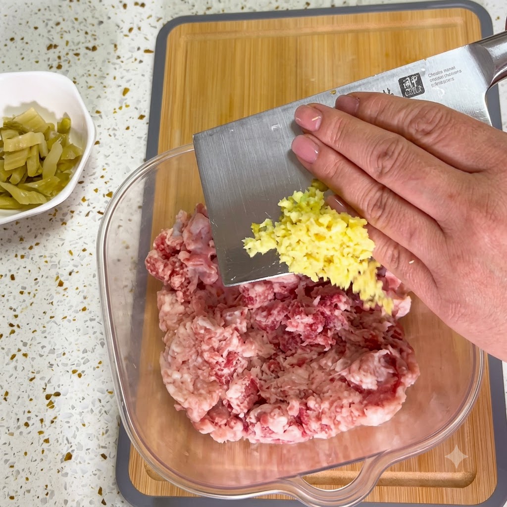 Cipollotti freschi tagliati a piccoli pezzi su un vassoio da cucina.