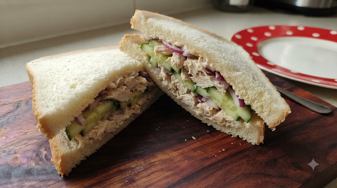 Classico Panino con Petto di Pollo, Cetrioli e Cipolla