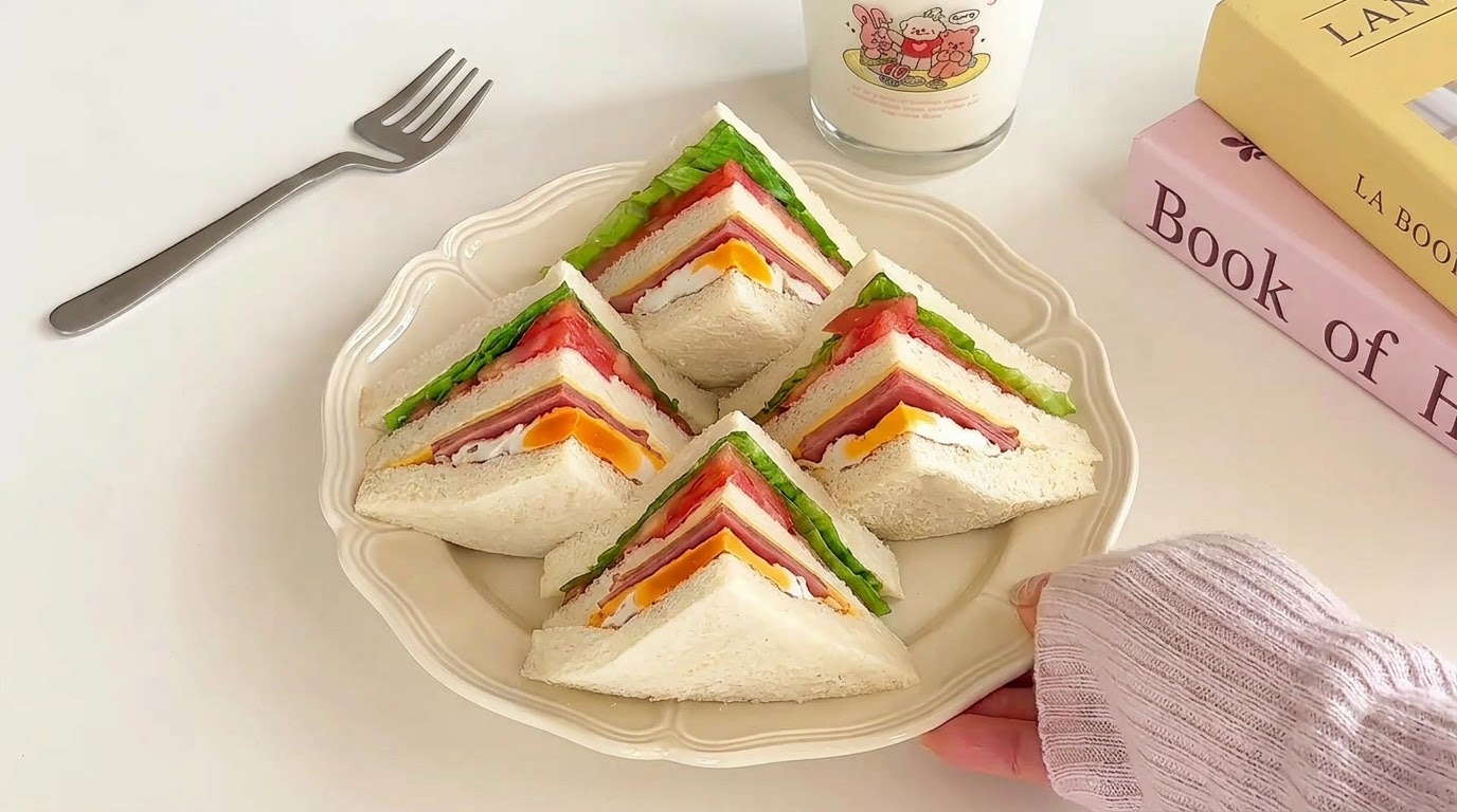 Classico Panino con Formaggio, Prosciutto e Uovo