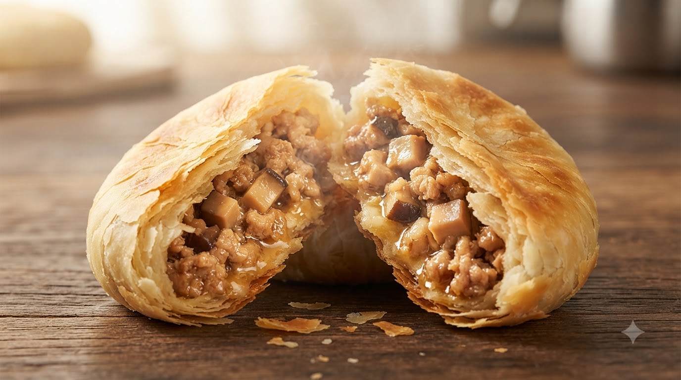 Tortelli Cinesi Croccanti con Maiale e Funghi Shiitake Mai Duo Pie