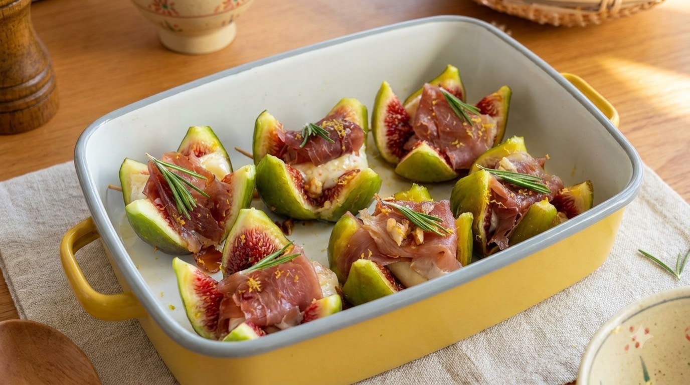 Fichi al Forno Ripieni di Prosciutto e Brie