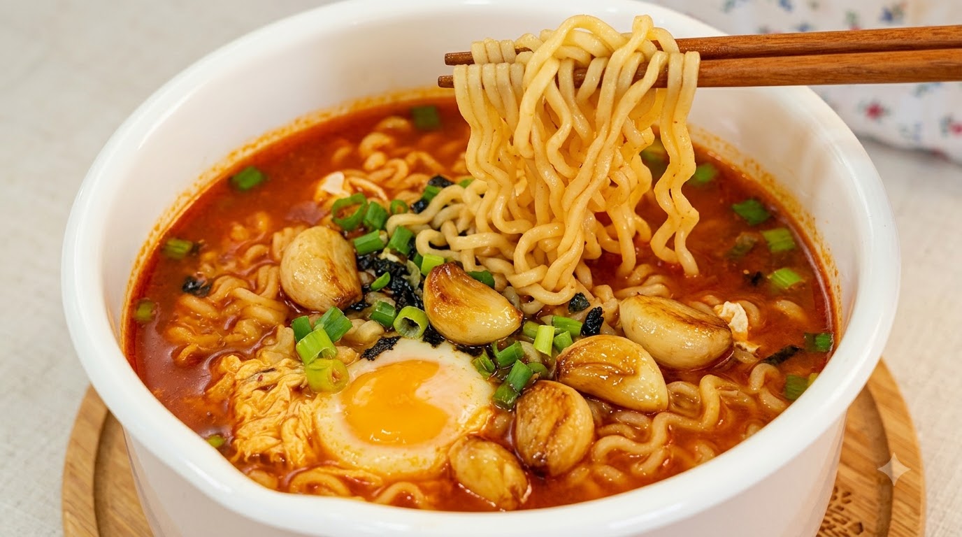 Ramen all Aglio Arrostito con Uovo Morbido