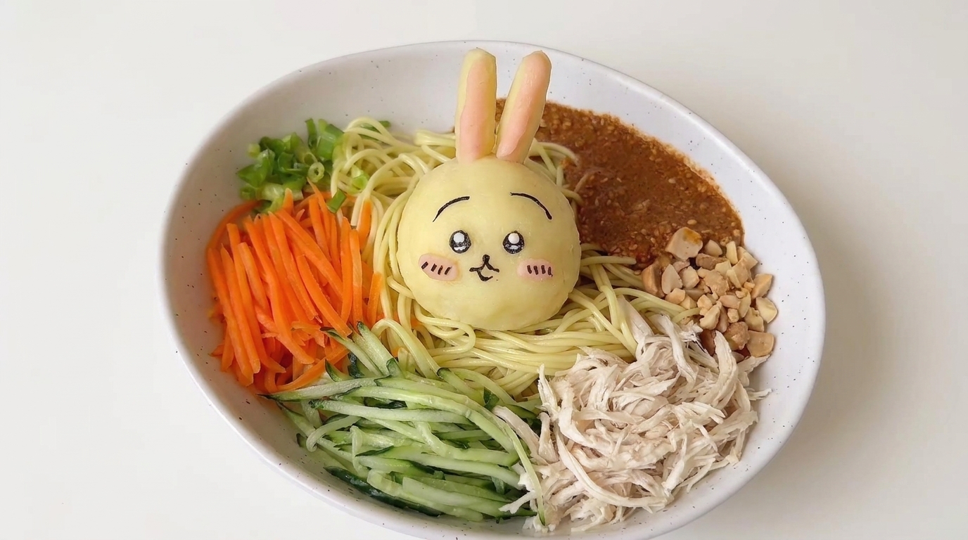 Noodles Freddi con Insalata di Patate Chiikawa Usagi