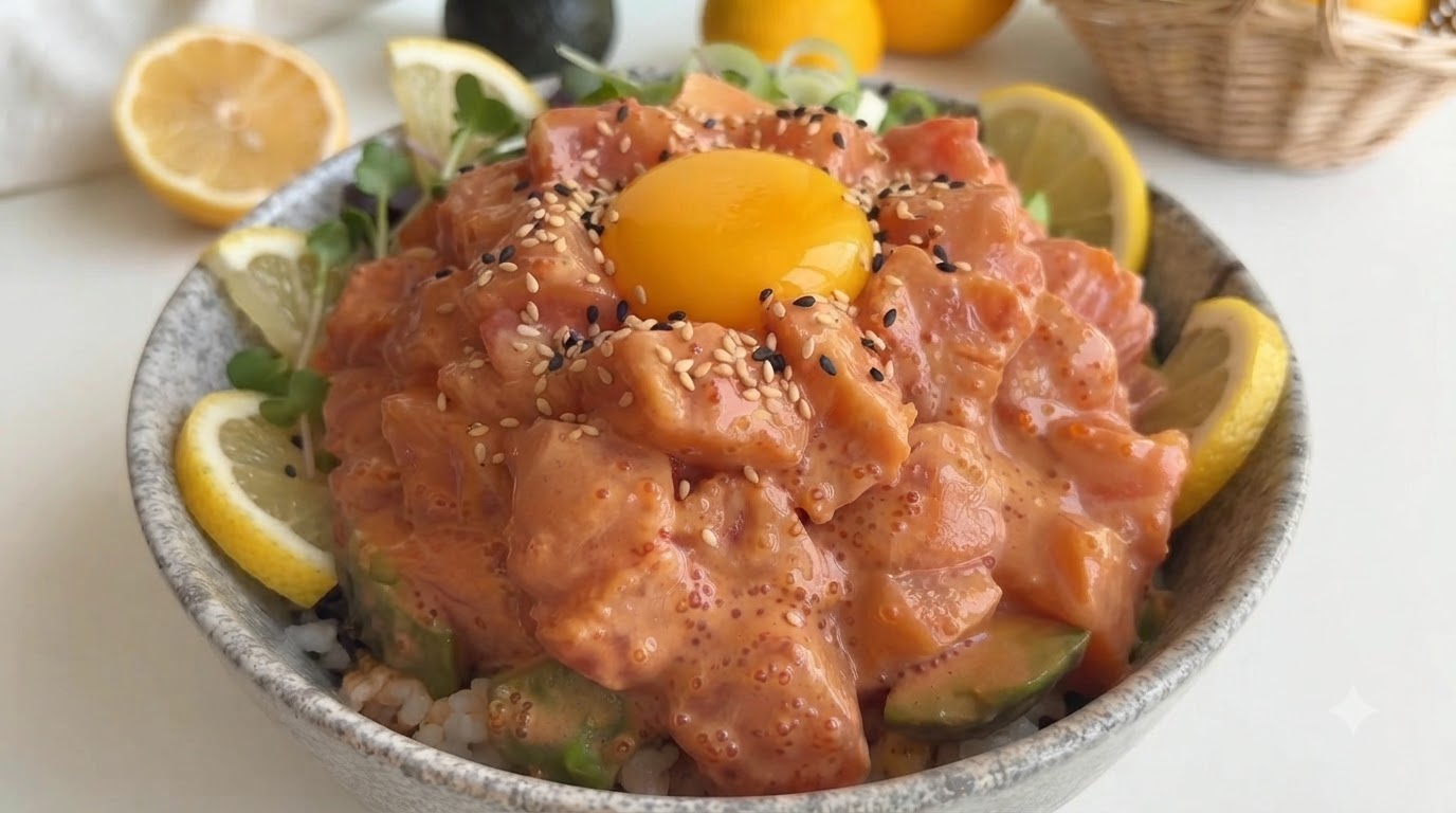 Poke Bowl con Salmone Speziato e Avocado