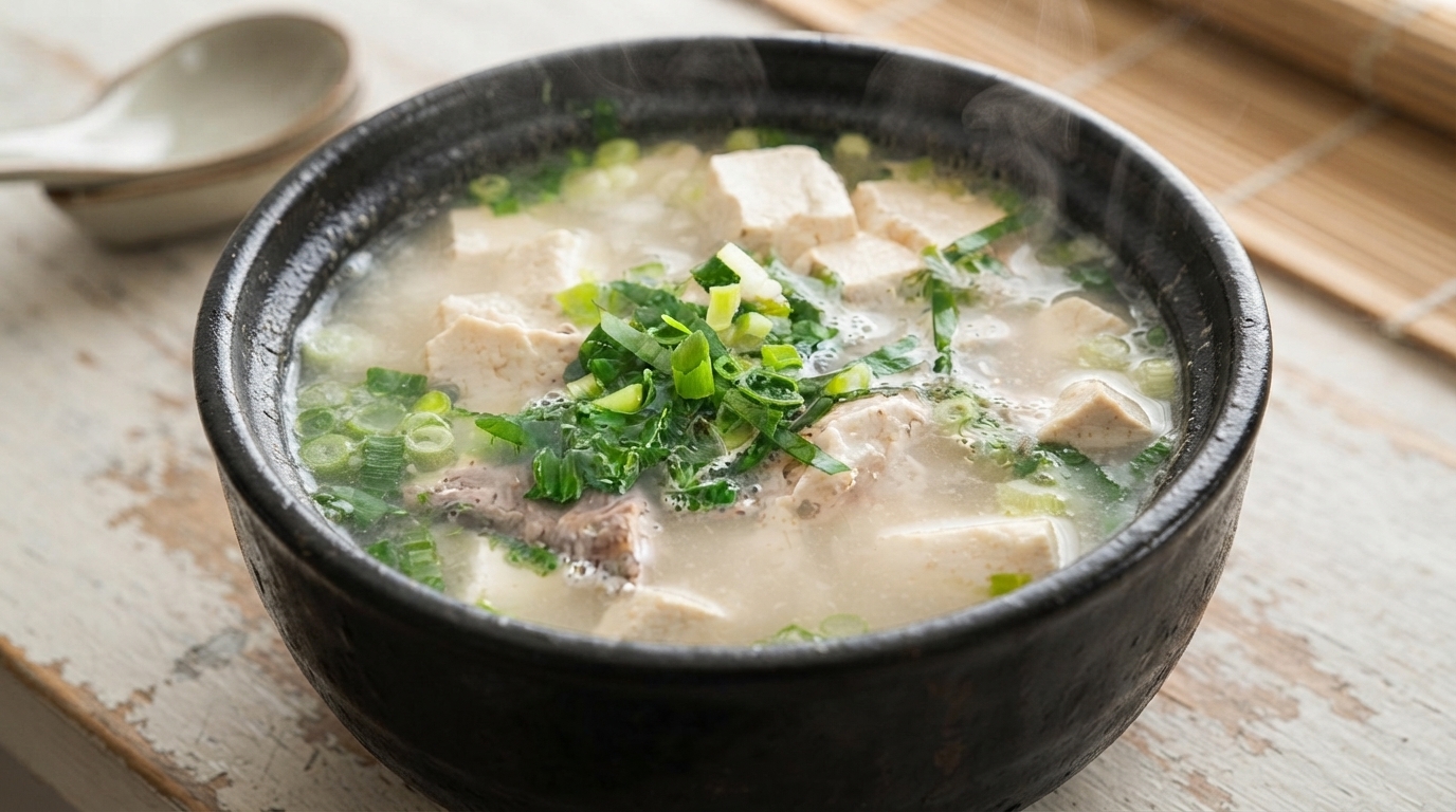 Zuppa di Merluzzo e Tofu alla Yanbian (Myeongtae Dubu Guk)
