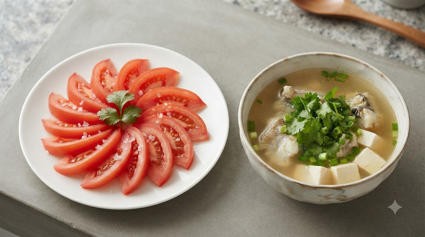 Zuppa casereccia di merluzzo e tofu
