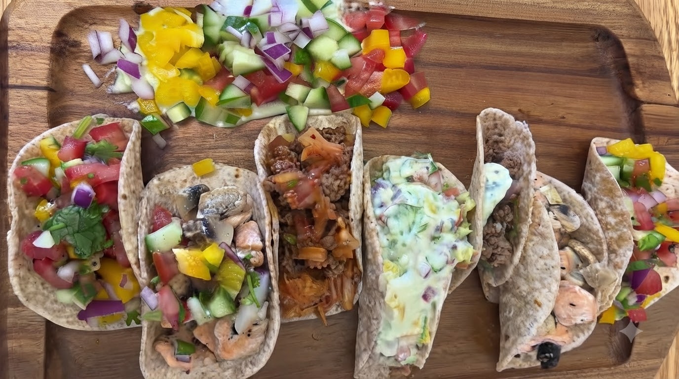 Tacos Messicani Low-Fat e Low-Calorie