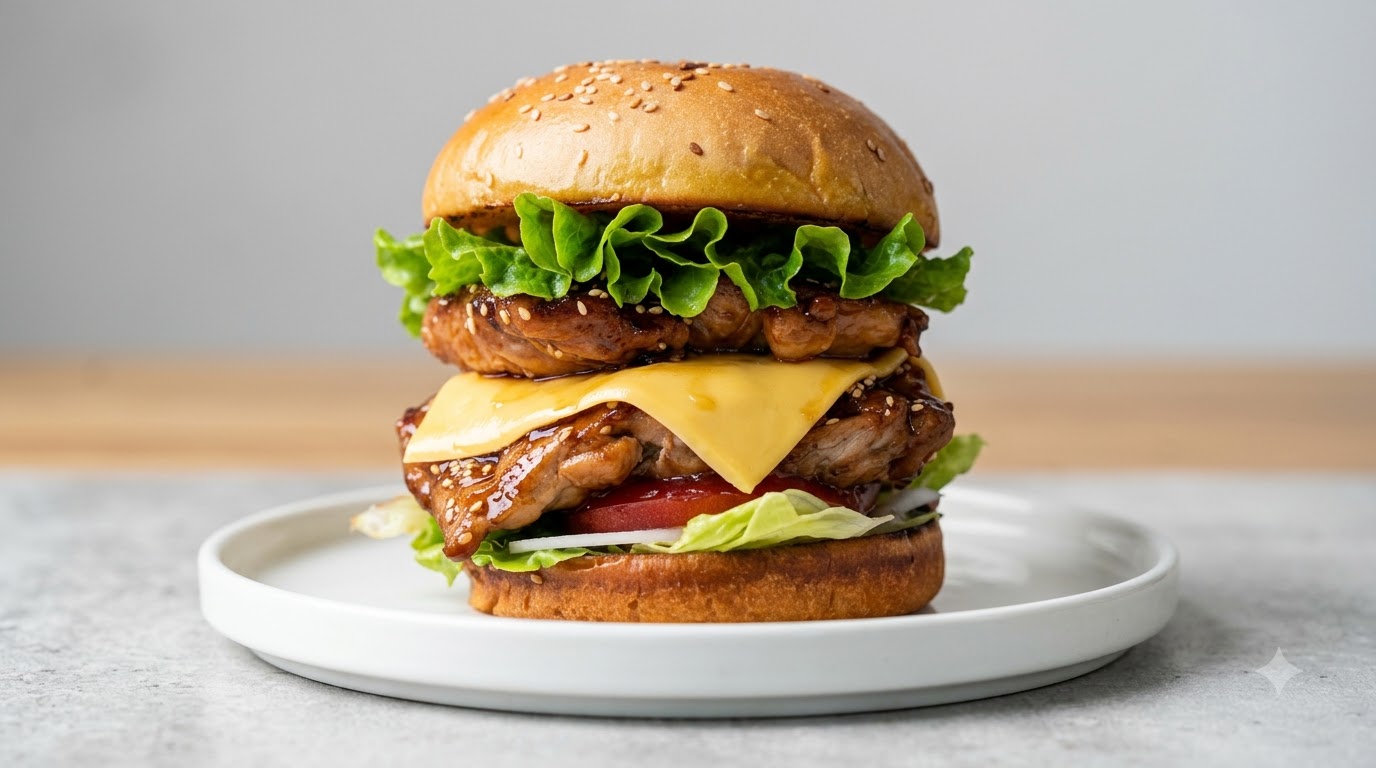 Burger di Pollo Teriyaki alla Giapponese