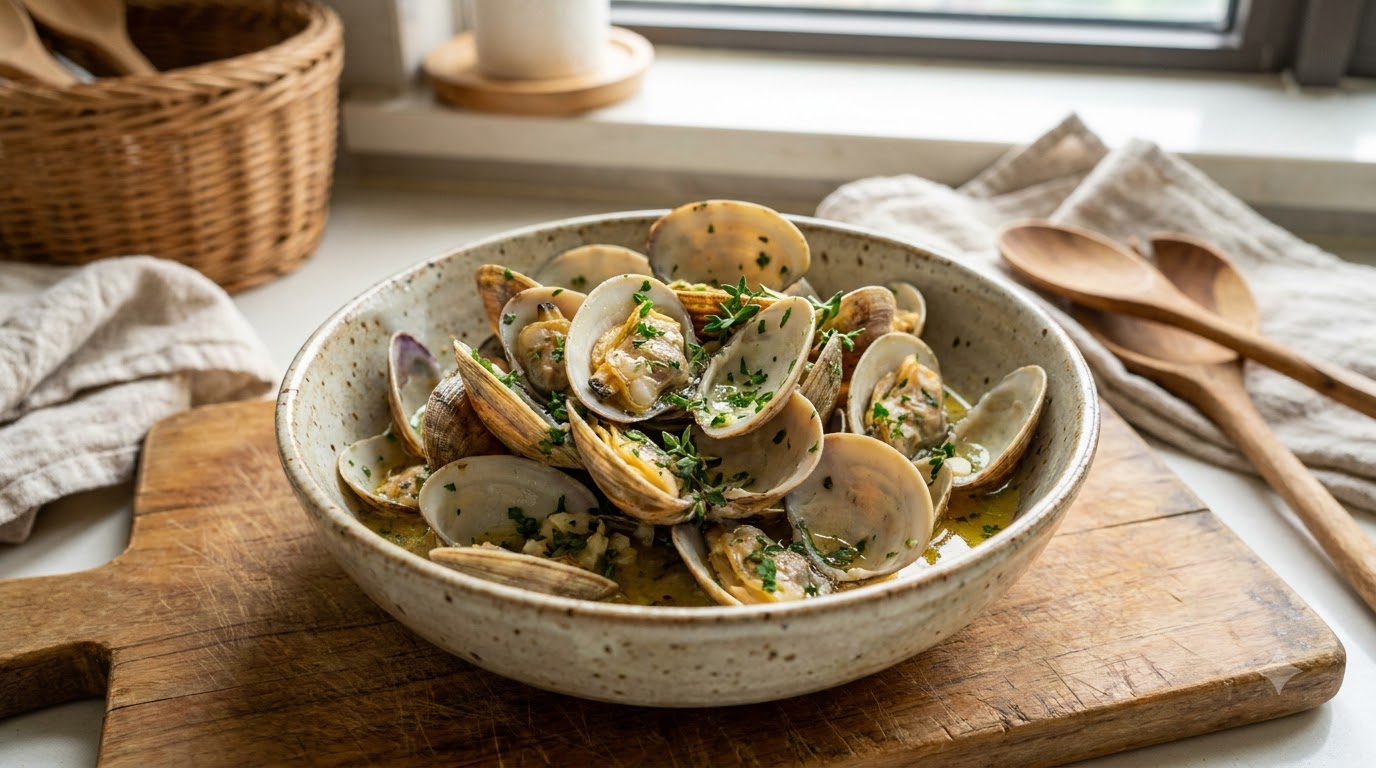 Zuppa di Vongole al Burro in Stile Midnight Diner