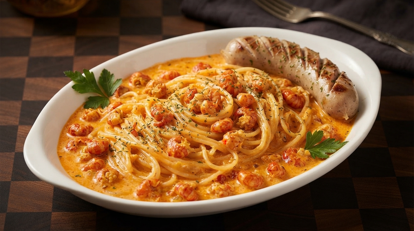 Pasta Piccante e Cremosa ai Gamberi