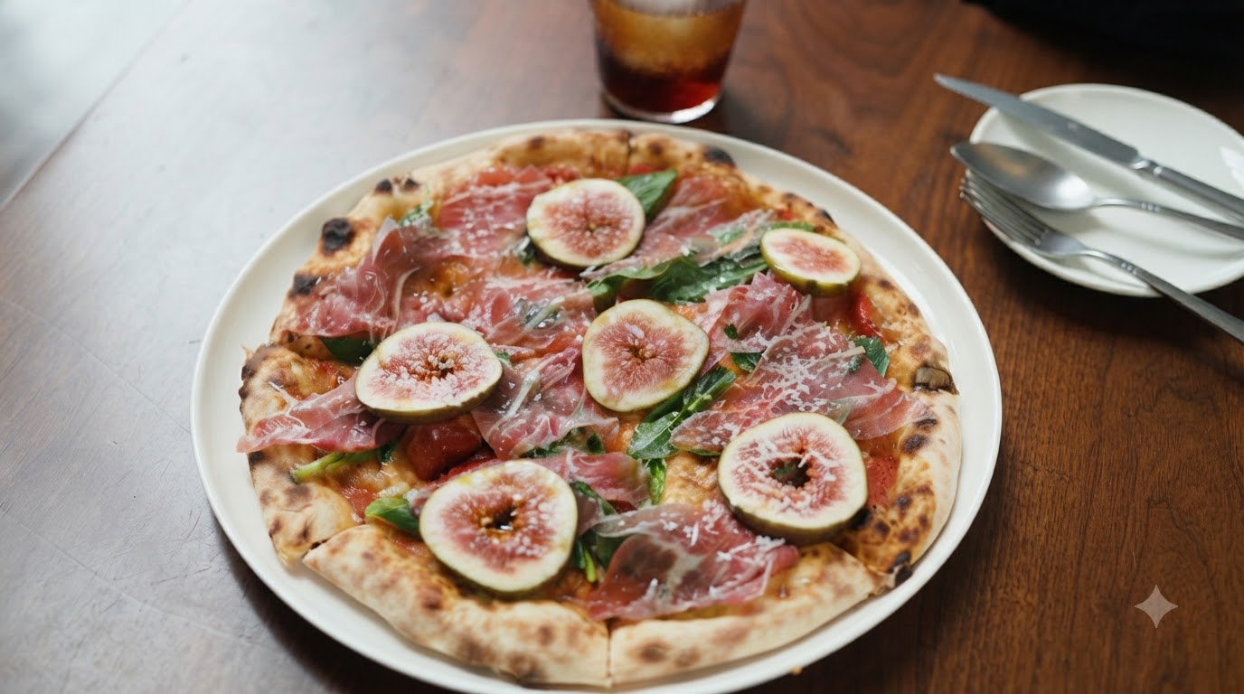 Pizza Gourmet con Fichi e Prosciutto