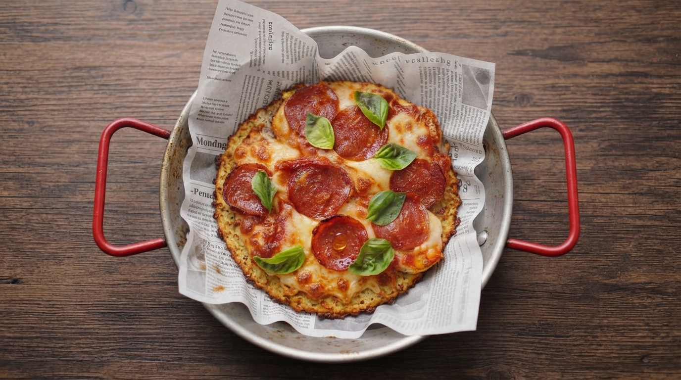 Pizza di Cavolfiore Proteica ai Pepperoni