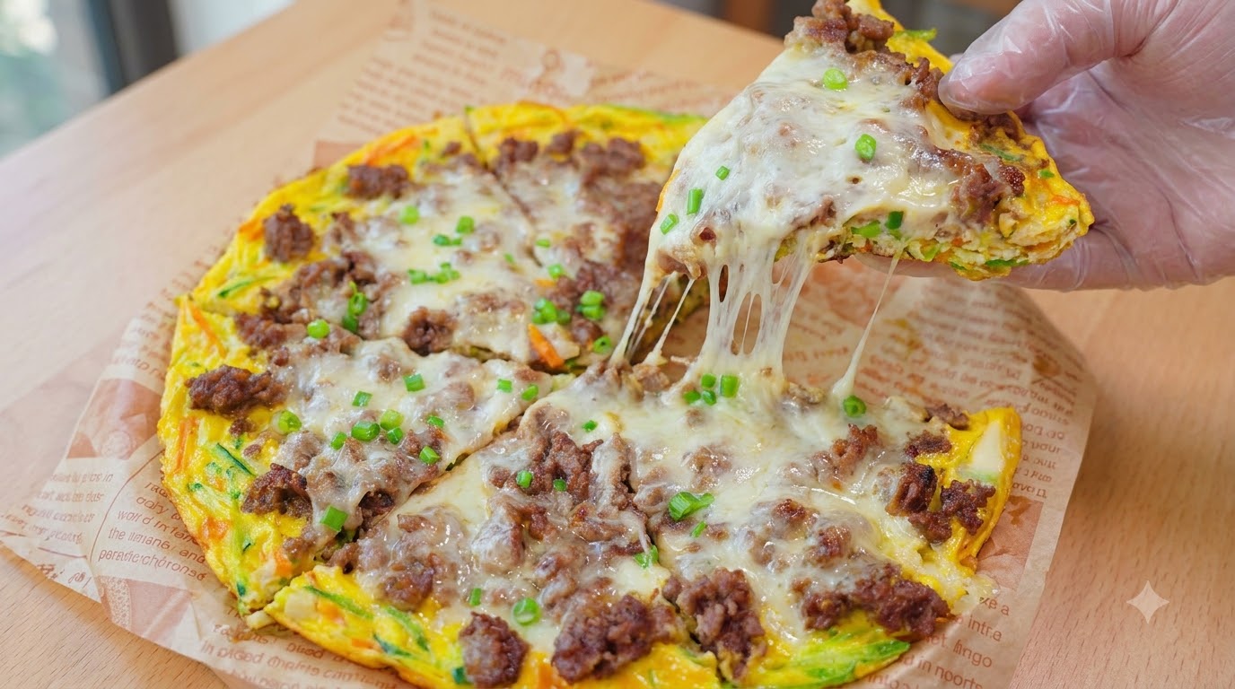 Pizza in Padella di Zucchine e Manzo alla Cinese