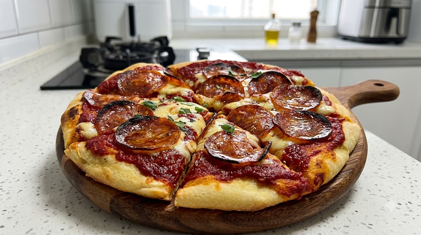 Pizza al Salame Fatta in Casa