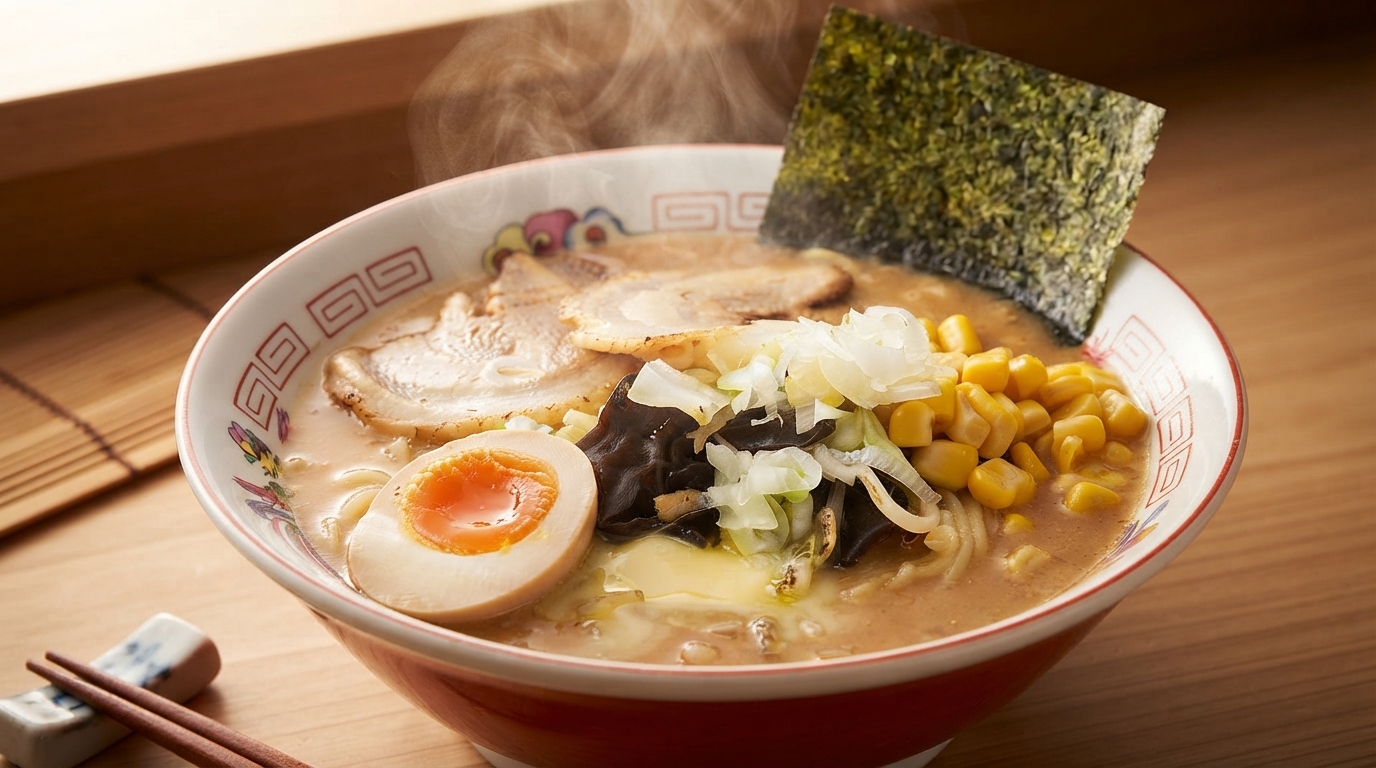 Autentico Ramen al Miso di Hokkaido